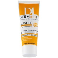 تصویر کرم ضد آفتاب رنگی درمالیفت پوست خشک و نرمال SPF50 مدل سان لیفت بژ طبیعی Sunlift Sunscreen Cream SPF50 For Dry Skin Dermalift