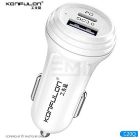 تصویر شارژر فندکی کانفلون KONFULON مدل C20 Konfulon C20Q 20w Car Charger