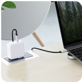 تصویر کابل Usb-C to Usb-C مناسب آیپد و مک بوک جاست موبایل | Just Mobile طول 2 متر - مدل AluCable 