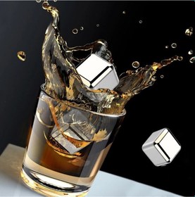 تصویر یخ فلزی نقره ایی (استیل) 8 عددی یونیک لایف Steel ice cube