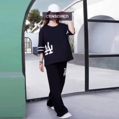 تصویر ست راحتی زنانه LA پنبه‌ای 