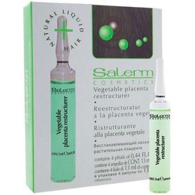 تصویر سرم ضد ریزش قوی سالرم مدل Vegtable placenta بسته 4 عددی Salerm Vegtable placenta restructure