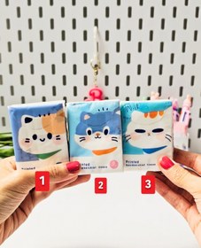 تصویر دستمال کاغذی طرحدار فانتزی - گربه ابی ۱ 