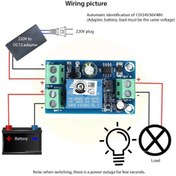 تصویر ماژول بکاپ باتری و UPS بدونه وقفه و محافظ قطع تغذیه ۱۲ تا ۴۸ ولت با رله 10 آمپری مناسب دوربین ،مودم و …/ماژولی کوچک اما کارآمد/ماژول یو پی اس دوربین و مودم /برد UPS مناسب دوربین و مودم با رله ۱۰ آمپری/ماژول باتری بکاپ DIY 12v-48v ups module for camera and modem