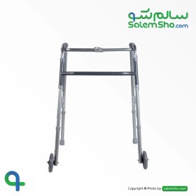 تصویر واکر تاشو مدرج چرخ دار (قابل تنظیم) - سالم لاین Wheeled graduated folding walker