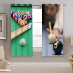 تصویر پرده نیروانا طرح بلیارد مدل مخمل کد 4296 سایز 140×200 سانتی متر 