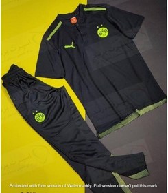 تصویر ست پولوشرت و شلوار دورتموند Dortmund Original Black Polo shirt With Pants 2022 