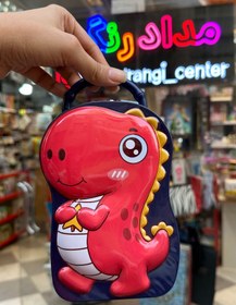 تصویر قلک فلزی قفل دار طرح دایناسور 