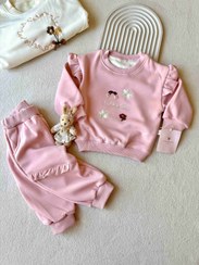 تصویر دورس شلوار دخترانه صورتی توکرکی وارداتی با کیفیت مناسب ٢ تا ٥ سال - سايز 