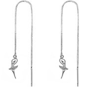 تصویر گوشواره بخیه ای نقره زنانه کد ITL-215 