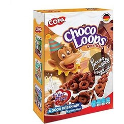 تصویر غلات صبحانه کاکائويي برنج و جو 300 گرمي کوپا 