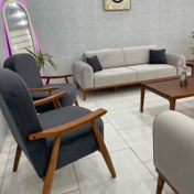 تصویر مبل مینیمال دسته چوبی کد 202 