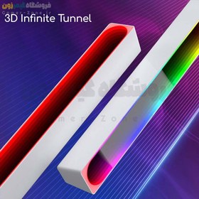 تصویر لایت بار رومیزی هوشمند تونل 3 بعدی مدل 3D Tunnel Smart Ambient Light LED Light Bars 