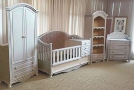 تصویر سرویس خواب کودک ویکتوریا مدل کرال با دراور و کمد 