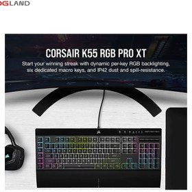 تصویر کیبوردگیمنگ کورسیر K55 RGB PRO XT CORSAIR K55 RGB PRO XT