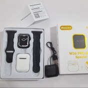 تصویر ساعت هوشمند GD99 ساعت اپل واچ SMART Watch با عینک و ایرپاد و ۲ بند زیبا و شارژر وایرلس ارسال رایگان 