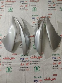 تصویر قاب (کاور فلاپ) بغل بلوری چراغ جلو موتور یاماها طرح ایروکس قدیم nvx نقره ای براق تیره (سمت راست) 