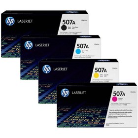 تصویر كارتريج HP507Aدر چهاررنگ بدون گارانتي غيرقابل شارژ cyan:CE401A/yellow:CE402A/magenta:CE403A/black:CE400A