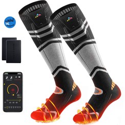 تصویر جوراب‌های گرمایشی برند ZUMLLOMA باتری ۵۰۰۰ میلی‌آمپر با برنامه سایز XL 