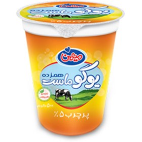 تصویر یوگو ماست همزده پرچرب 450 گرمی  میهن 