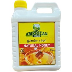 تصویر عسل 3 کیلوی تازه و طبیعی امریکن فارم 