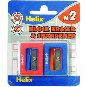 تصویر تراش و پاک کن هلیکس مدل Block - بسته 2 عددی - یاسی 