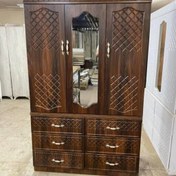 تصویر کمد لباس ۲ تکه آینه دار عرض ۲ در ۱۳۰ کد ۳۴۶ 