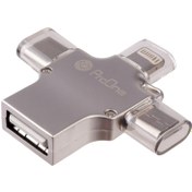 تصویر مبدل USB به MicroUSB / LIGHTNING / TYPE C پرووان مدل PCO04 PROONE USB to micro-Lightning-Type C adapter model PCO04