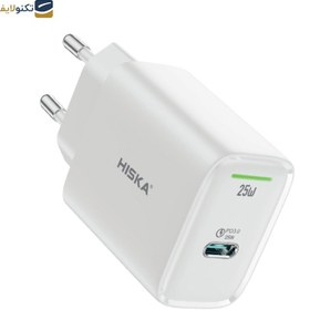 تصویر شارژر دیواری 25w هیسکا مدل H106 GAN hiska H106 GAN wall charger