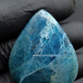 تصویر نگین سنگ آپاتیت آبی (کدB91) 