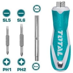 تصویر پیچ گوشتی 6 کاره توتال مدل THT250607 6 IN 1 Screwdriver set