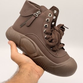 تصویر نیم بوت زیپ دار (قهوه ای) 