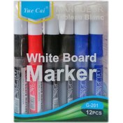 تصویر ماژیک وایت برد شارژی مدل 201 بسته ۱۲ عددی 