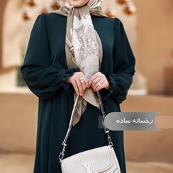 تصویر مانتو عبا زنانه رخسانه ساده مشکی الیزه درجه یک