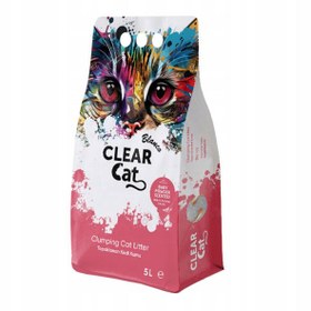 تصویر خاک گربه کلیر کت با رایحه پودر بچه - وزن(5 لیتر) 