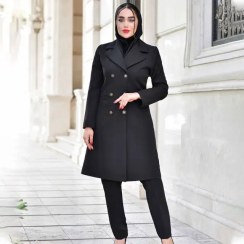 تصویر مانتو شلوار اداری زنانه رنگ سیاه 