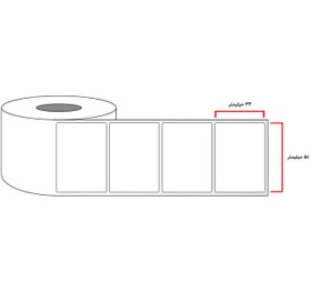 تصویر لیبل PVC تک ردیفه سایز 34x51 میلی متر PVC Label 34×51 mm