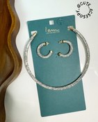 تصویر نیم ست جواهرات رنگ نقره ای 