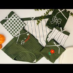 تصویر شورت کبریتی سبز کتان فانتزی دنیز 