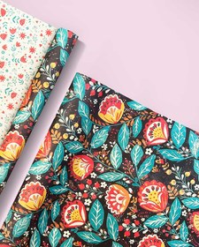 تصویر 3 برگ کاغذ کادو لینن – 1089 