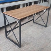 تصویر میز کامپیوتر چوب فلز مدل ژیگس wood & metal jiges model computer desk