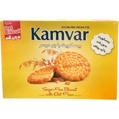 تصویر بیسکویت بدون قند یولاف کامور وزن ۴۵۰ گرم 