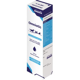 تصویر قطره گوش omniotic امسکو مخصوص سگ گربه و خرگوش 120ml 