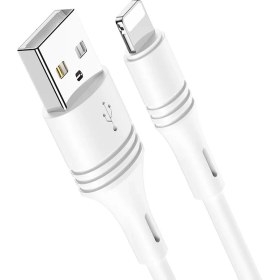 تصویر کابل تبدیل USB به لایتنینگ بروفون مدل BX43 طول 1 متر Borofon BX43 USB to Lightning Cable 1m