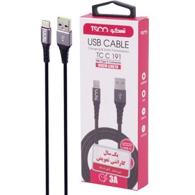 تصویر کابل USB به USB-C تسکو مدل TC C191 TSCO USB-Type C TC C191