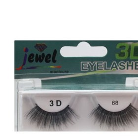 تصویر مژه مصنوعی جفتی نیمه 3D جیول شماره 68 ا Jewel 3D Eyelash No.68 Jewel 3D Eyelash No.68