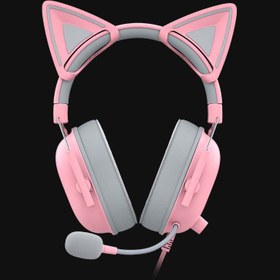 تصویر گوش گربه ای ریزر Razer Kitty Ears V2 Quartz Razer Kitty Ears V2 Quartz