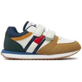 تصویر کفش ورزشی کم‌ارتفاع با چسب ولکرو برای جوانان برند Tommy Hilfiger Youth Low Top Velcro Sneakers