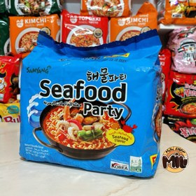 تصویر نودل پاکتی سامیانگ مدل غذای دریایی 135 گرمی – بسته 5 عددی Samyang Korean Seafood Flavor Noodle 135 gr