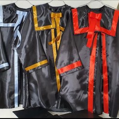 تصویر لباس فارغ التحصیلی پیش دبستانی با پارچه ساتن 